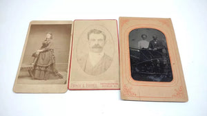 lot of old photos tintypes cabinet card rppc cdv 1800s 1900s