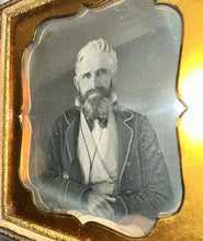 Load image into Gallery viewer, 1/6 Daguerreotype Handsome Man with Beard IDENTIFIED Mr. Bowman
