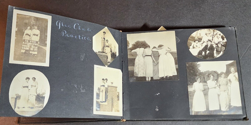 1910s 1920s Snapshot Photo Album ID'd Iowa Girls College Flappers