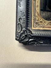Load image into Gallery viewer, Great 1/6 1860s Tintype in Wall Frame Little Girl with Rare Toy Rabbit Photo
