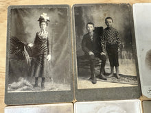 Load image into Gallery viewer, TEXAS Photographers Cabinet Card Lot Texas Rangers or Relatives?
