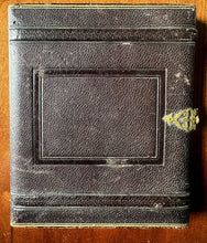 Load image into Gallery viewer, Large 1/4 to 1/2 Plate Ambrotype Man Holding Document NICE Banded Leather Case
