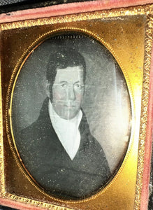 George Fishley Sealed Daguerreotype Photo Painting Of A Man Revolutionary War Colonia ...