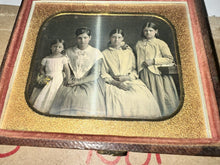 Load image into Gallery viewer, Four Sisters with Baskets &amp; Flowers Daguerreotype
