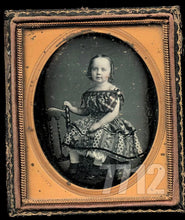 Load image into Gallery viewer, Sealed 1/6 Dag Cute Little Girl by New York Photographer Forshew 1850s Photo
