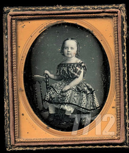 Sealed 1/6 Dag Cute Little Girl by New York Photographer Forshew 1850s Photo