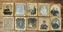 Load image into Gallery viewer, Lot Of 10 Uncased Ambrotype Daguerreotype Tintype Photo

