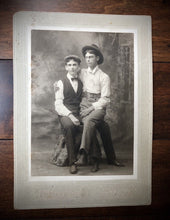 Load image into Gallery viewer, Antique Photo Of ID&#39;d Men Percy Ayres &amp; Ernest Murrie - Virginia 1900s

