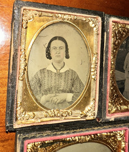 Lot Of Antique Photos In Cases Ambrotype Tintype