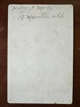 Load image into Gallery viewer, Antique Cabinet Card - ID&#39;d Boy Harry Morey &amp; His Cute Pug Dog Antique Photo
