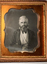 Load image into Gallery viewer, 1/6 Daguerreotype Handsome Man with Beard IDENTIFIED Mr. Bowman
