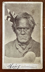 Tomika Te Mutu MAORI CHIEF Rare CDV Photo Tribal Face Tattoo 1800s