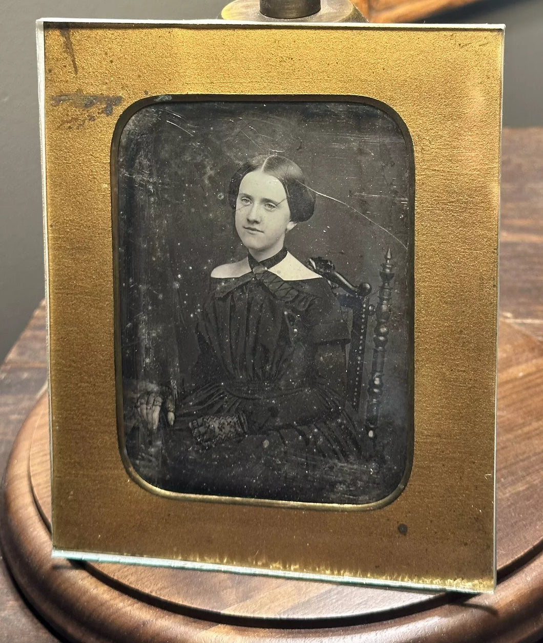 Half Plate Daguerreotype ID'd Rhode Island Girl LOUISA ALMY 1850s
