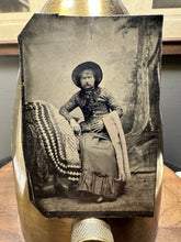 Load image into Gallery viewer, Very Unusual Tintype Man Dressed as a Woman 1870s
