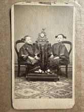 Load image into Gallery viewer, Rare Antique Photo Chinese Children Royalty? 1800s China CDV Albumen
