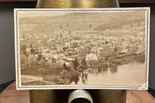 Load image into Gallery viewer, Cooperstown New York on Otsego Lake Birds Eye Town View 1860s CDV Outdoor Photo
