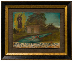 Lot of Old EX VOTO Religious Paintings Framed Folk Art Rare Unusual Vintage