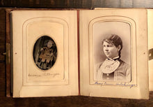 Load image into Gallery viewer, 1860s 1870s Photo Album Kansas Iowa Many ID’d Crum Family Cdv Tintype Genealogy
