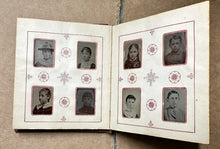Load image into Gallery viewer, Miniature 1880s Tintype Album 48 Gem Photo Children School Kids ID’d Owner
