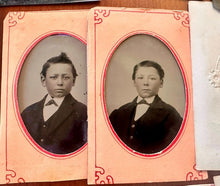 Load image into Gallery viewer, Large Lot Tintypes 30 Antique Photos Men Women Children Paper Frames 1860s 1870s
