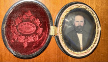 Load image into Gallery viewer, MAN WITH BEARD BY ANSON NEW YORK OVAL 1/9 PLATE DAGUERREOTYPE UNION CASE PHOTO
