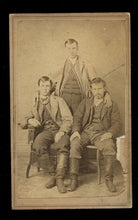 Load image into Gallery viewer, 3 dudes 1860s / civil war era cdv photo new jersey photographer Men
