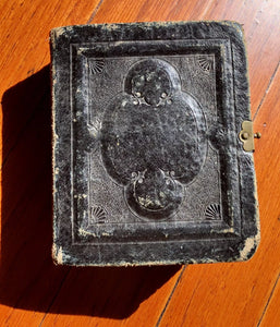 Miniature 1860s 1870s Tintype Album 64 Gem Photos Men Women Children Groups
