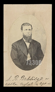 Sea Captain Stephen R Babbidge Spain Maine Oregon Signed 1860s CDV Photo