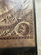 Load image into Gallery viewer, Pretty Victorian Girl BIG HAT + Weird Crying Baby Graphic Marietta Ohio Photo
