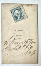 Load image into Gallery viewer, William F. Piper 16th Ohio Infantry OVI Signed + Civil War Tax Stamp Soldier
