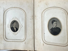 Load image into Gallery viewer, Newton New Jersey Family Album 48 CDV Tintype Photos Civil War Tax Stamps 1860s
