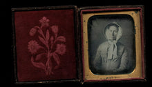 Load image into Gallery viewer, MP SIMONS 1840s Daguerreotype Woman Wearing Bonnet by Philadelphia Photographer
