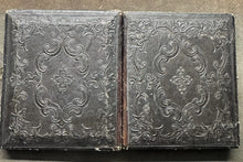 Load image into Gallery viewer, RARE Antique Tintype Photo Little Boy Holding Punch (and Judy) Clown Wind Up Toy
