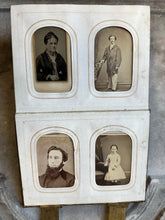 Load image into Gallery viewer, Antique Album + CDV Tintype Civil War Soldier Photo Connecticut 1860s 1870s
