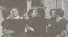 Load image into Gallery viewer, Group of Women Girlfriends KISSING BEE NOT HUSKING BEE- Circa 1900 Photo
