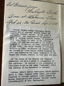 Mexican American War Colonel Edward G.W. Butler Photo Obituary New Orleans Rare