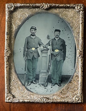 Load image into Gallery viewer, HALF PLATE Tintype Armed Civil War Soldiers
