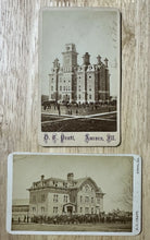 Load image into Gallery viewer, 2 Rare CDV Aurora Illinois High School 1870s Photo History Outdoor
