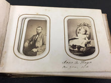 Load image into Gallery viewer, 1860s Photo Album Civil War Soldier Andersonville POW Mourning ID'd Quaker Fam
