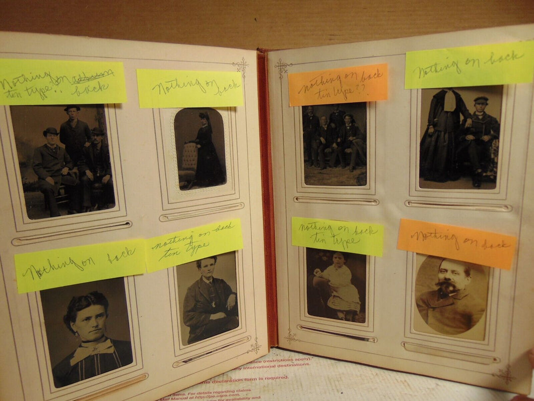 Victorian Photo Album Cabinet Cards CDVs & Tintype Photos