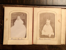 Load image into Gallery viewer, 1860s 1870s Photo Album Kansas Iowa Many ID’d Crum Family Cdv Tintype Genealogy
