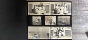 Antique WWI Era Snapshot Album Car Women Navy Airplane Football Sports