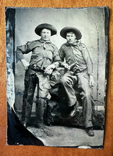 Load image into Gallery viewer, Excellent Cowboys Tintype Original 1800s Photo Antique Western Armed Guns Rare
