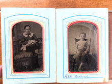 Load image into Gallery viewer, 1870s Photo Album including Dog Tintype &amp; CDV
