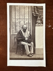 HTF Pose of GIUSEPPE GARIBALDI Italian Hero 1860s Italy CDV Photo Original