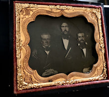 Load image into Gallery viewer, three men ambrotype 1860s
