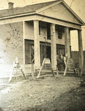 Load image into Gallery viewer, 1/4 AMBROTYPE PHOTO OUTDOOR BUILDING COURTHOUSE IN NEW YORK? 1850s
