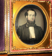 Load image into Gallery viewer, [ GERMON ] 1/6 Daguerreotype Philadelphia Man Big Beard Politician? 1800s Photo
