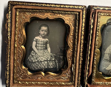 Load image into Gallery viewer, Two 1/9 1850s Daguerreotype of Little Girls / Sisters Matching Cases
