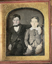 Load image into Gallery viewer, 1840s Daguerreotype Little Boys / Brothers Affectionate Pose / Sealed Photo

